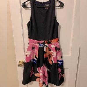 Vince Camuto Navy and pink floral Dress Size 6